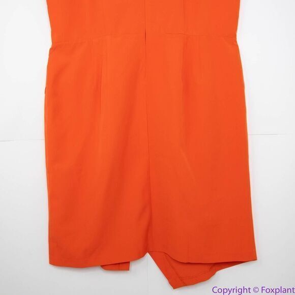 NEW Eloquii Orange Shift Sleeveless sheath Dress with‎ Asymmetric Wrap, 26 - Picture 8 of 16